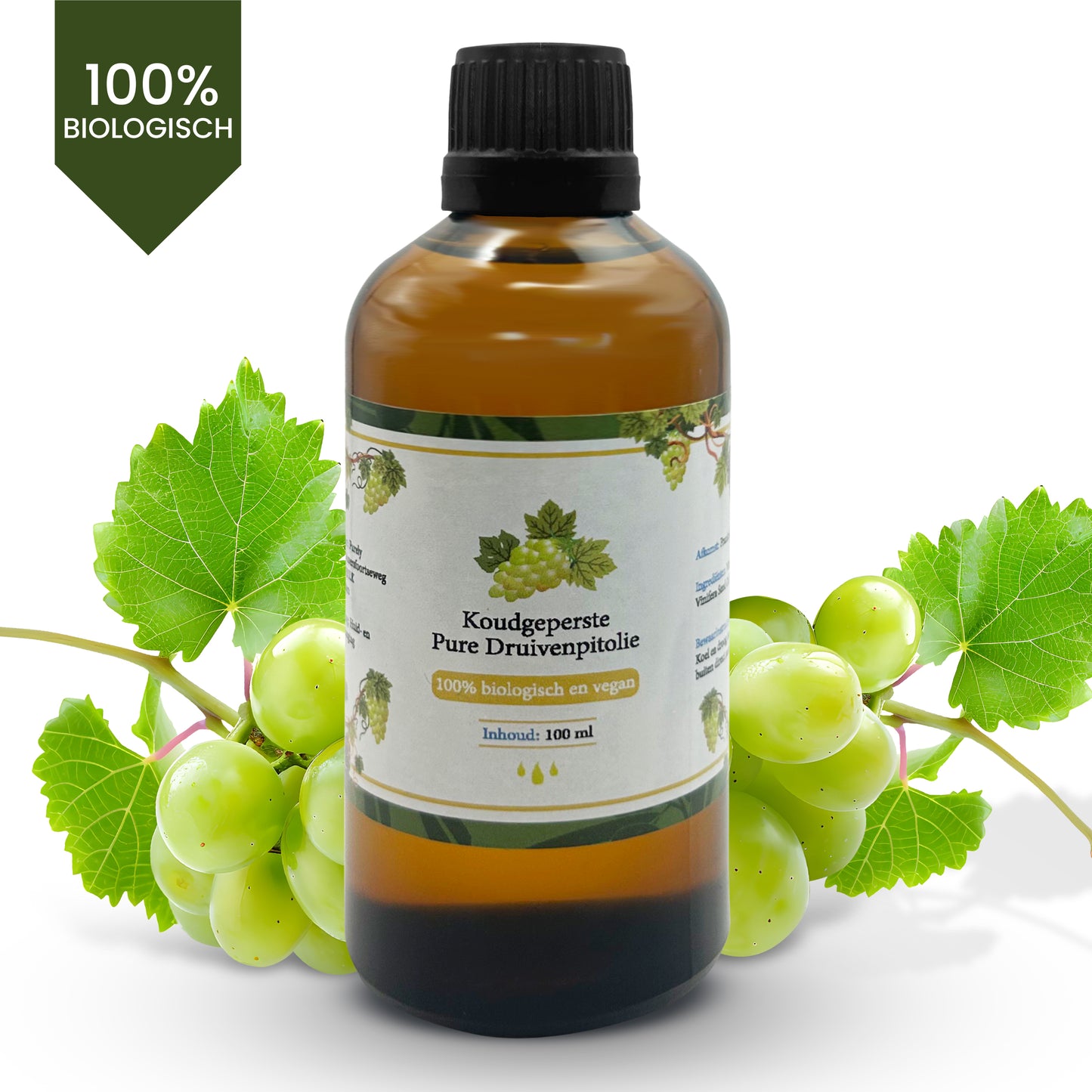 Purely Nature Koudgeperste Druivenpitolie 100% Puur - 100ml